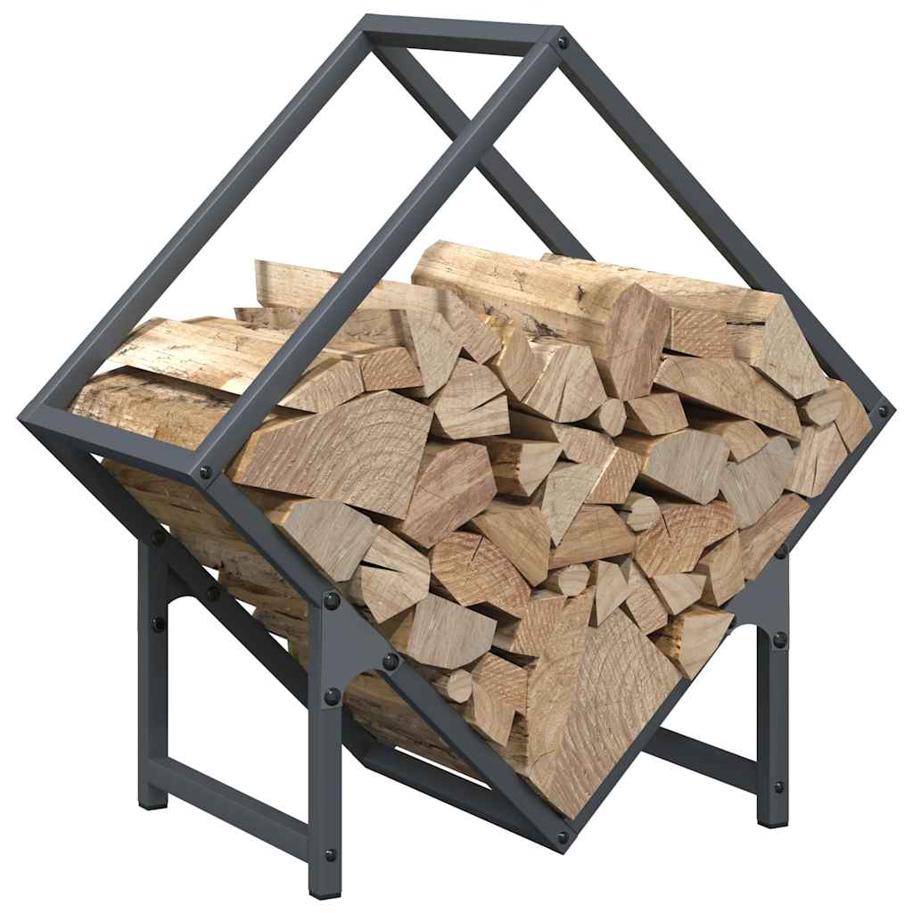 Stalak za drva antracit 50x25x50 cm hladno valjani čelik