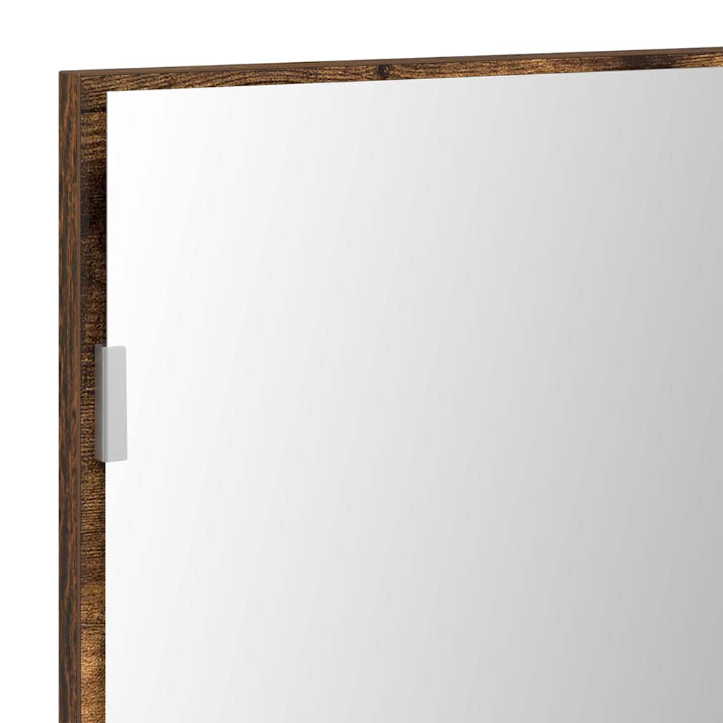 Ogledalo Zidne Smeđa 80 x 37 cm Staklo i inženjerski drvo