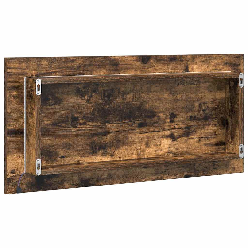 Ogledalo Zidne Smeđa 80 x 37 cm Staklo i inženjerski drvo