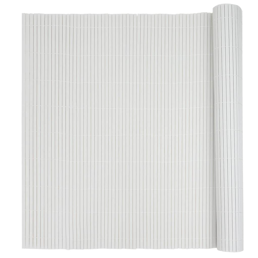 Vrtna ograda dvostrana bijela 1,8x5 m PVC