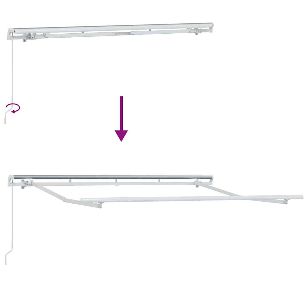 Skrovita tenda Žuta i Siva 250 x 200 cm tkanina