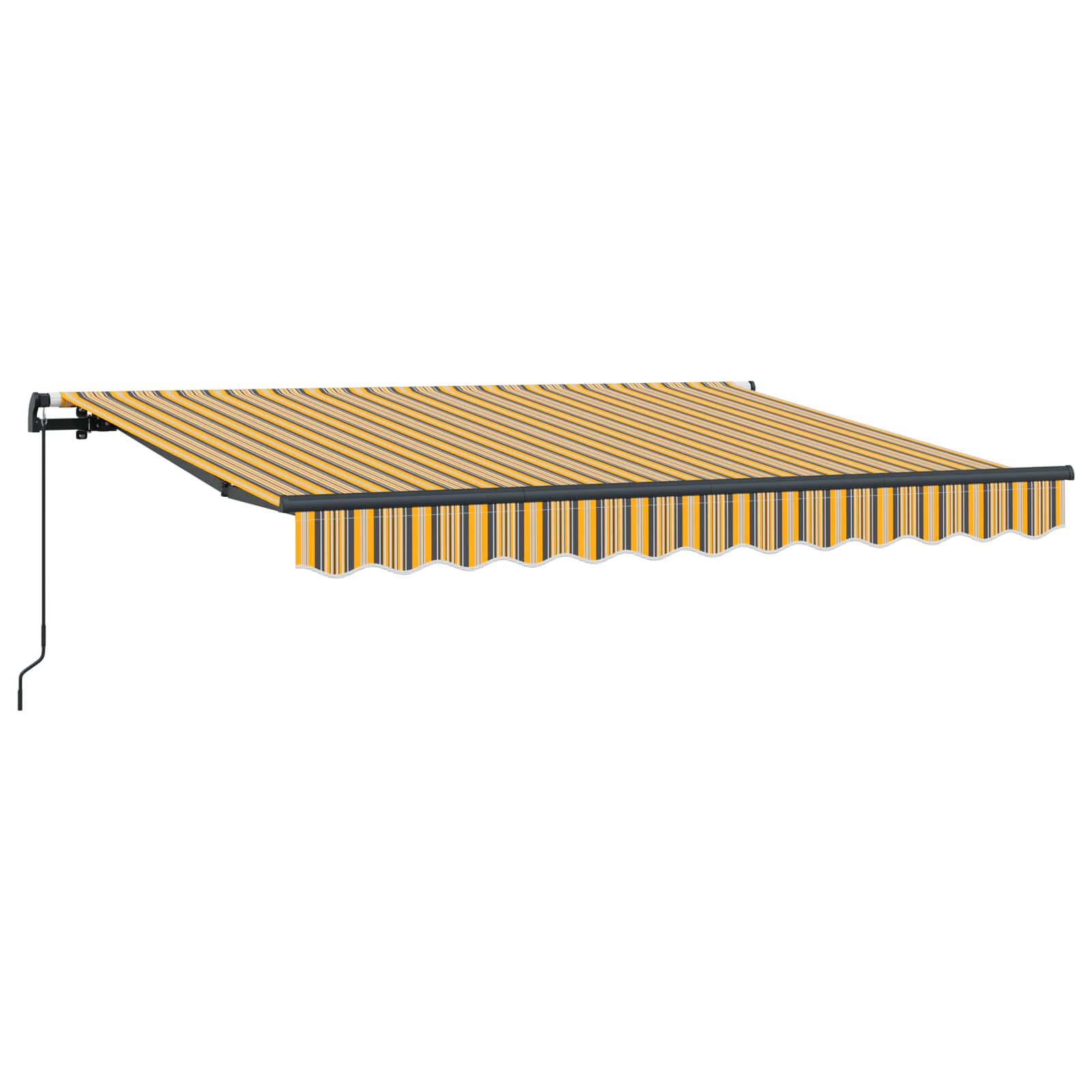 Skrovita tenda Žuta i Siva 250 x 200 cm tkanina