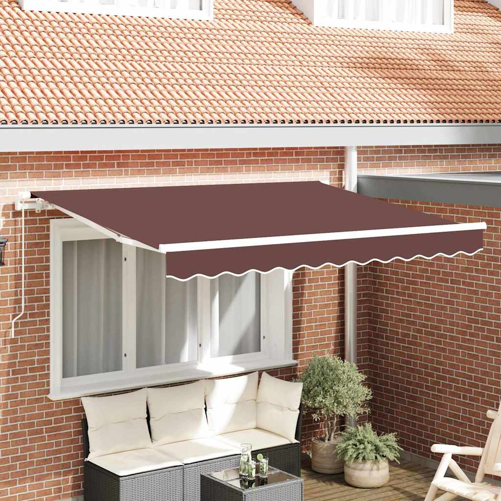 Skrovita tenda Smeđa 300 x 200 cm tkanina