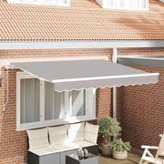 Skrovita tenda Svijetlo siva 300 x 200 cm tkanina