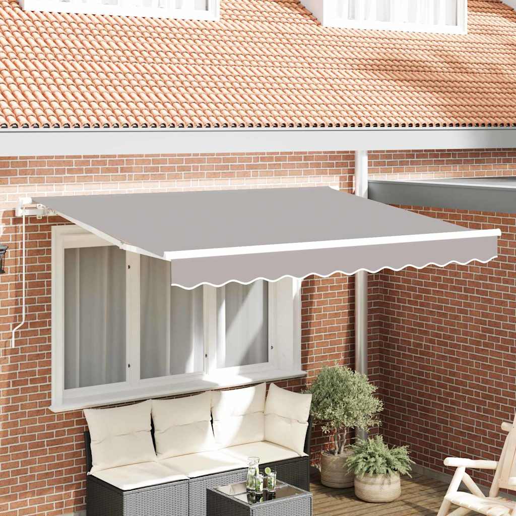 Skrovita tenda Svijetlo siva 300 x 200 cm tkanina