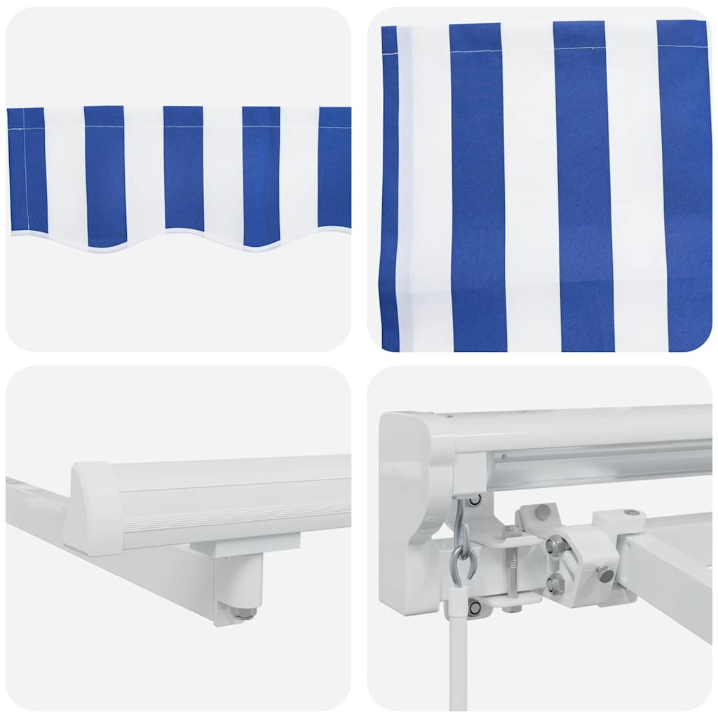 Okvir tende Plava i bijela 350 x 200 cm Poliester s PU premazom