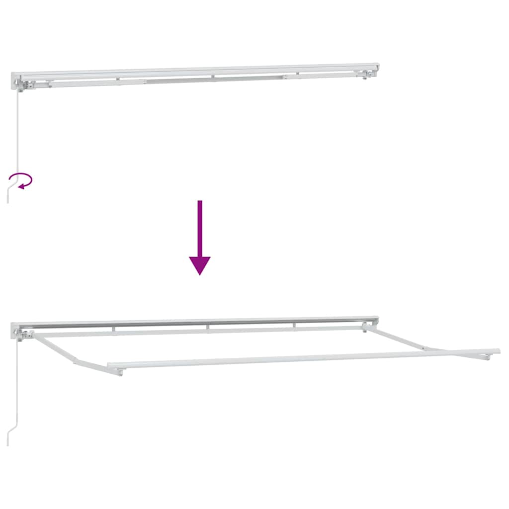 Okvir tende Plava i bijela 350 x 200 cm Poliester s PU premazom