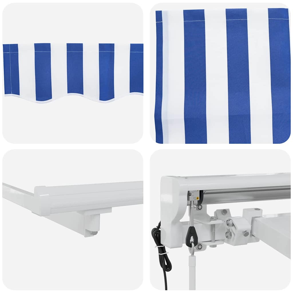 Okvir tende Plava i bijela 350 x 200 cm Poliester s PU premazom