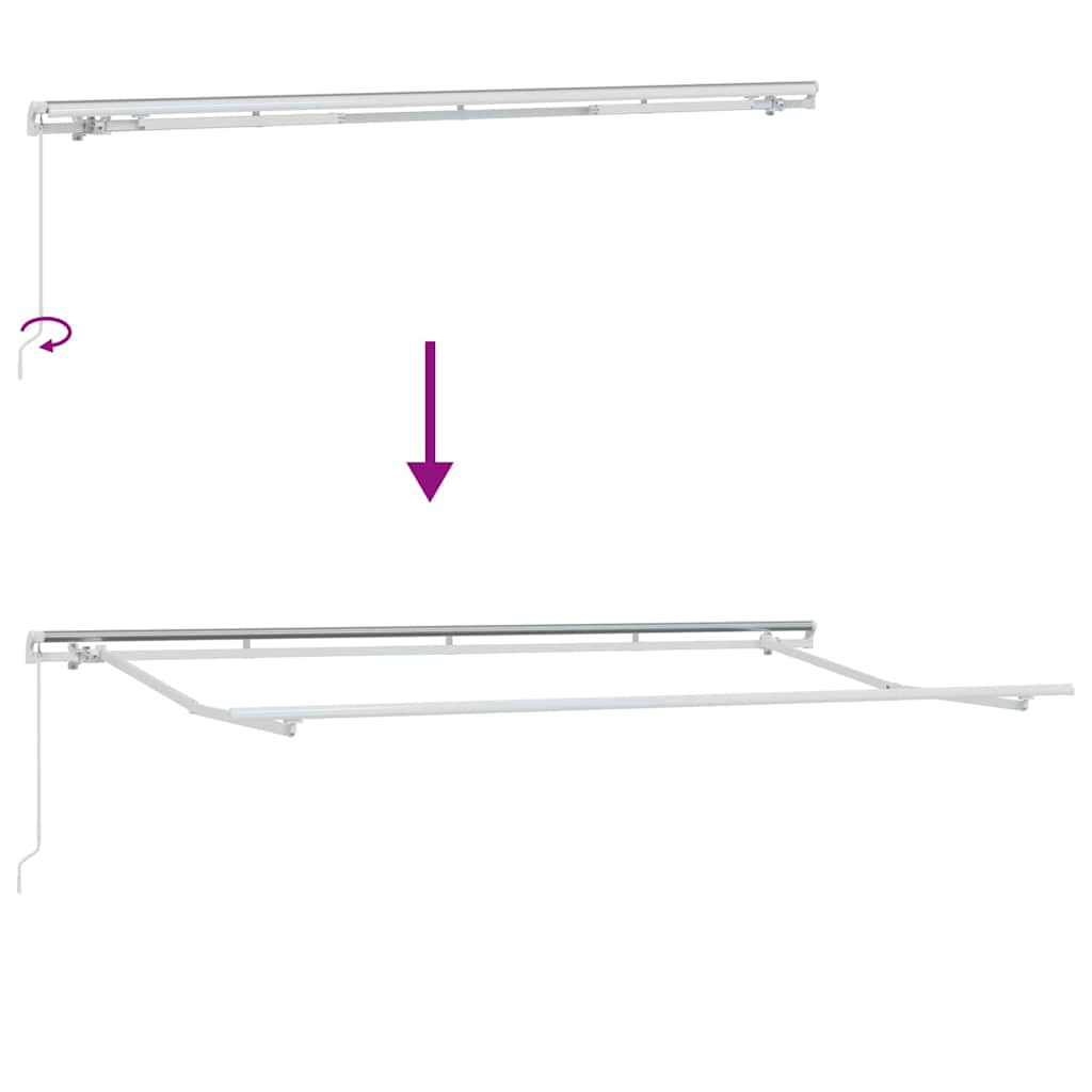 Skrovita tenda Narančasta 350 x 200 cm tkanina