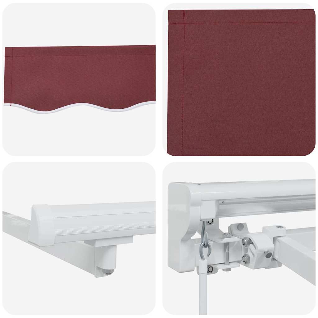 Okvir tende Tamno crvena 350 x 200 cm Poliester s PU premazom