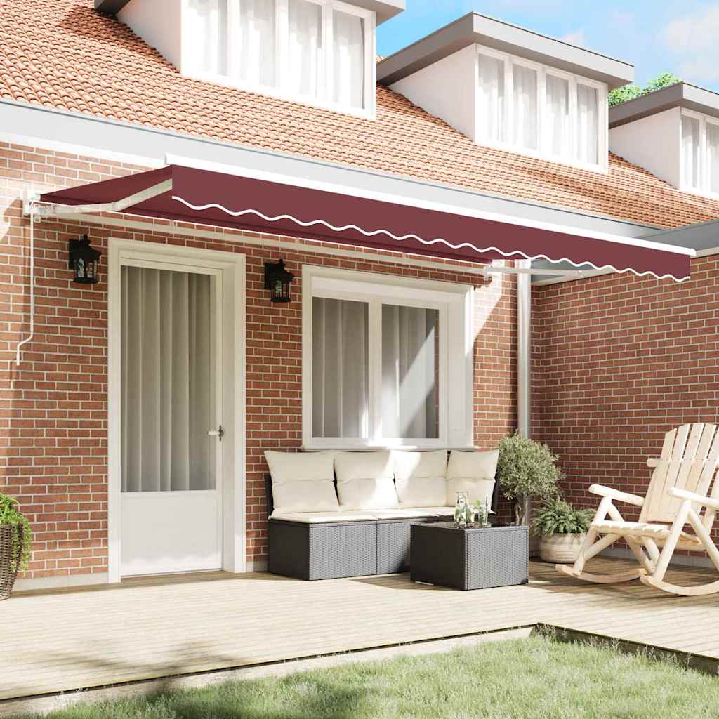 Okvir tende Tamno crvena 350 x 200 cm Poliester s PU premazom