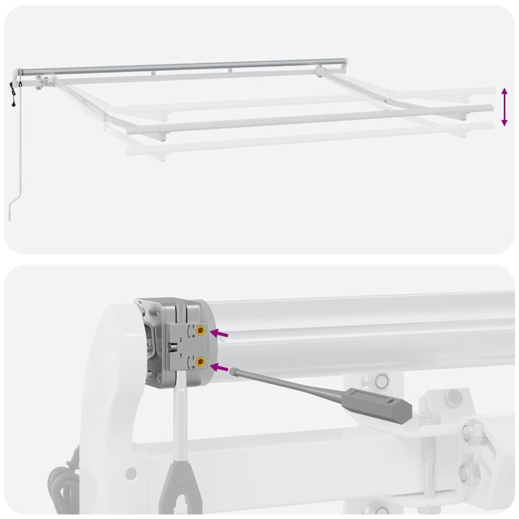 Skrovita tenda Zelena 350 x 200 cm tkanina