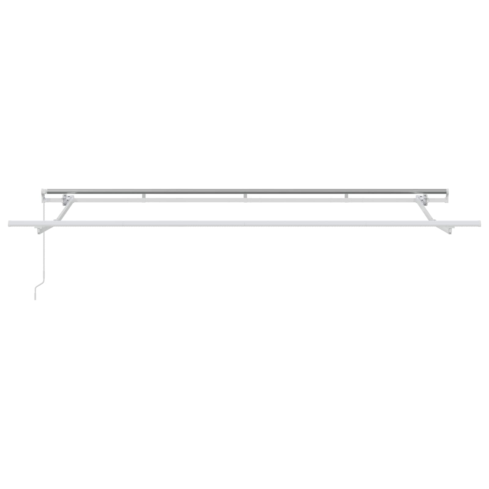 Skrovita tenda Antracit 400 x 200 cm Poliester i aluminij
