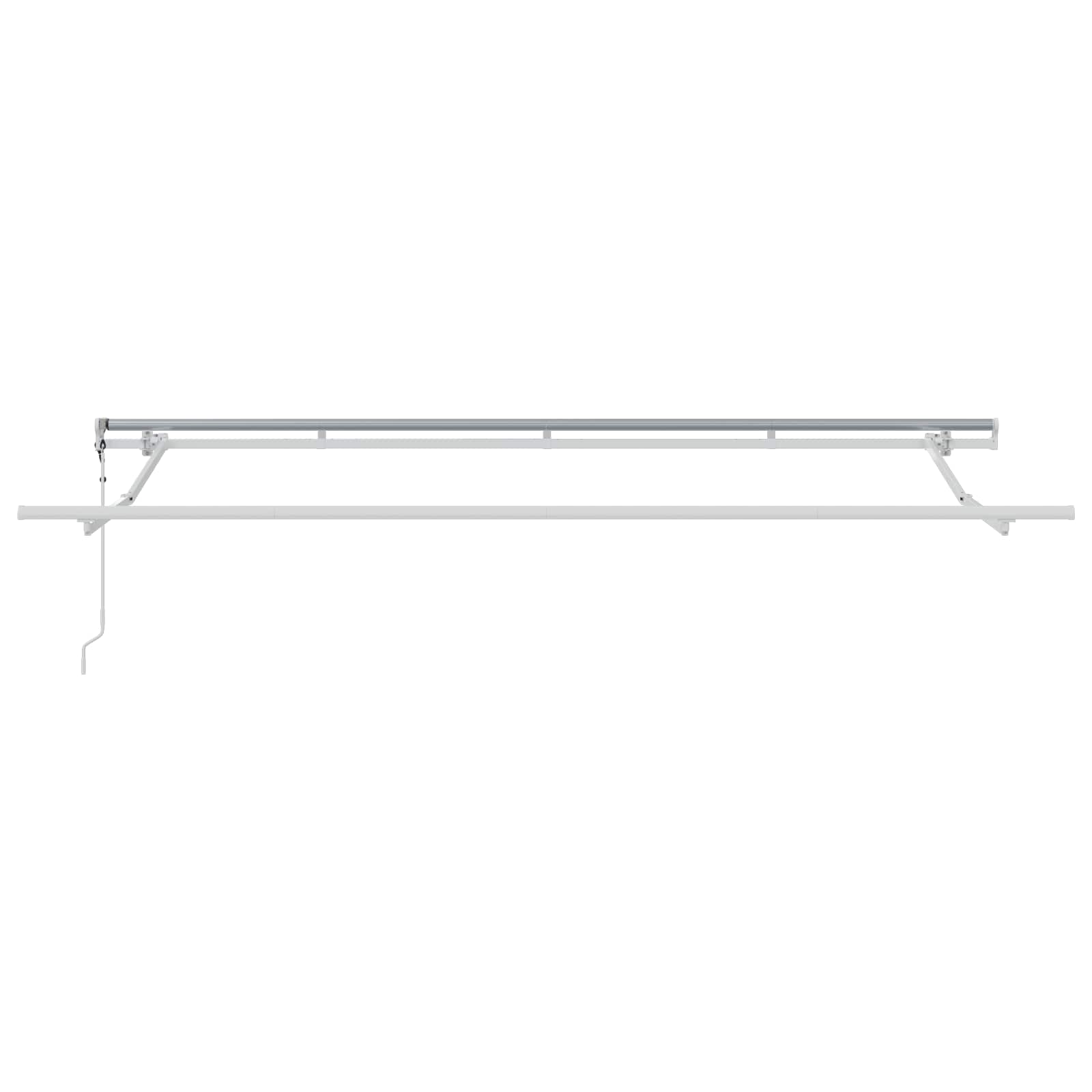 Skrovita tenda Antracit 400 x 200 cm Poliester i aluminij