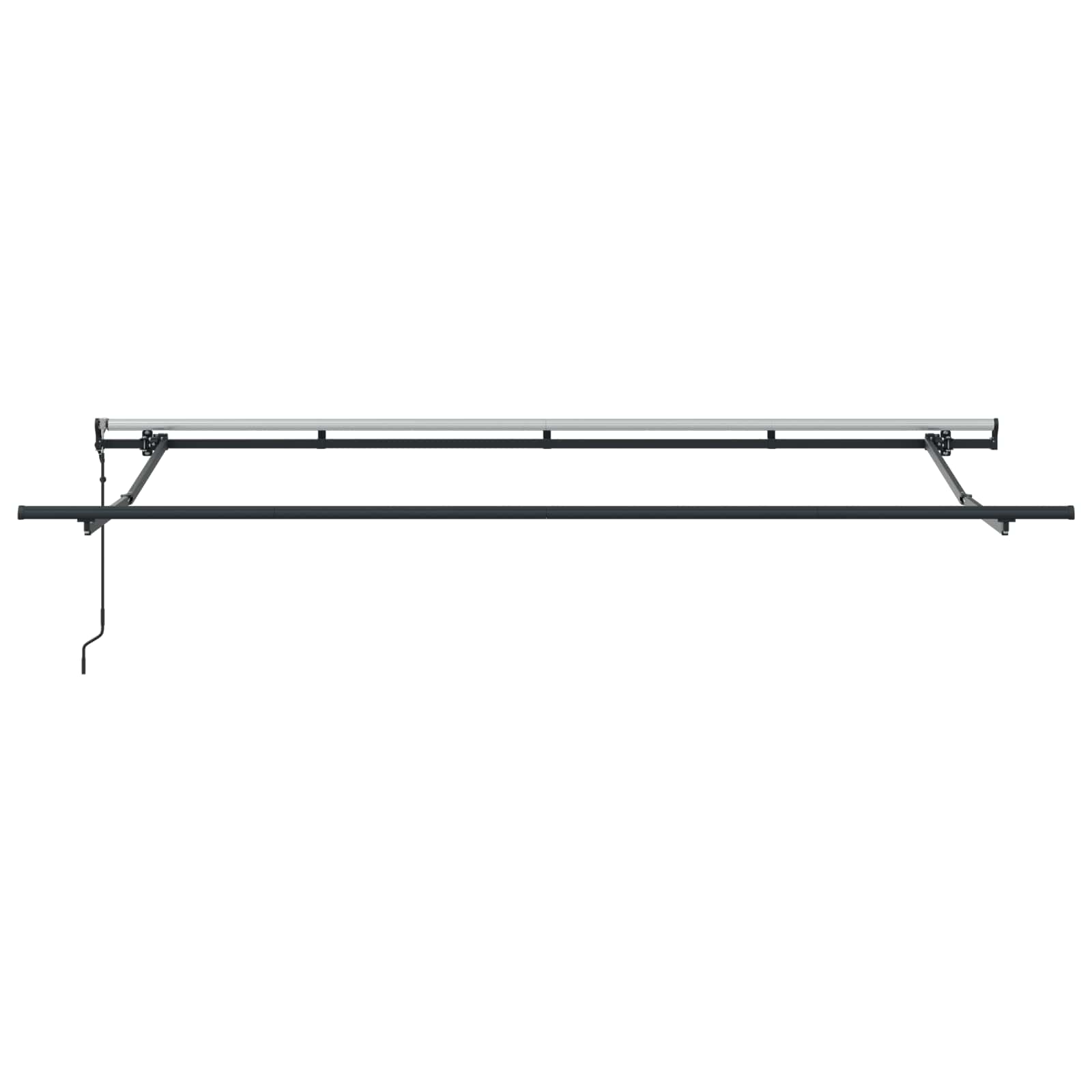 Skrovita tenda Antracit 400 x 200 cm Poliester i aluminij