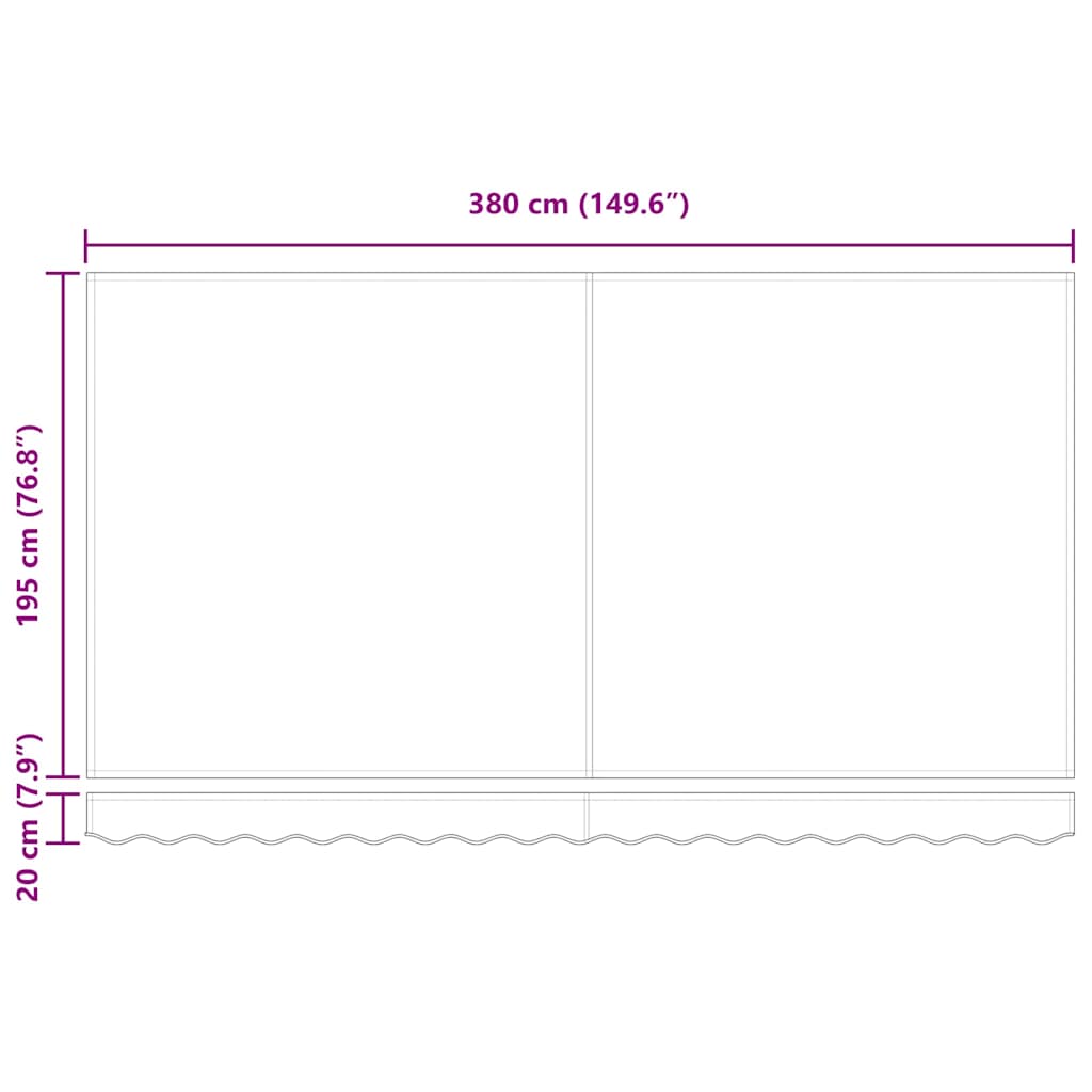Okvir tende Antracit i bijelo 400 x 200 cm