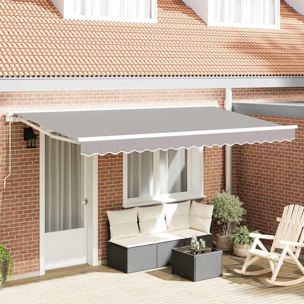 Okvir tende Svijetlo siva 400 x 200 cm Poliester s PU premazom