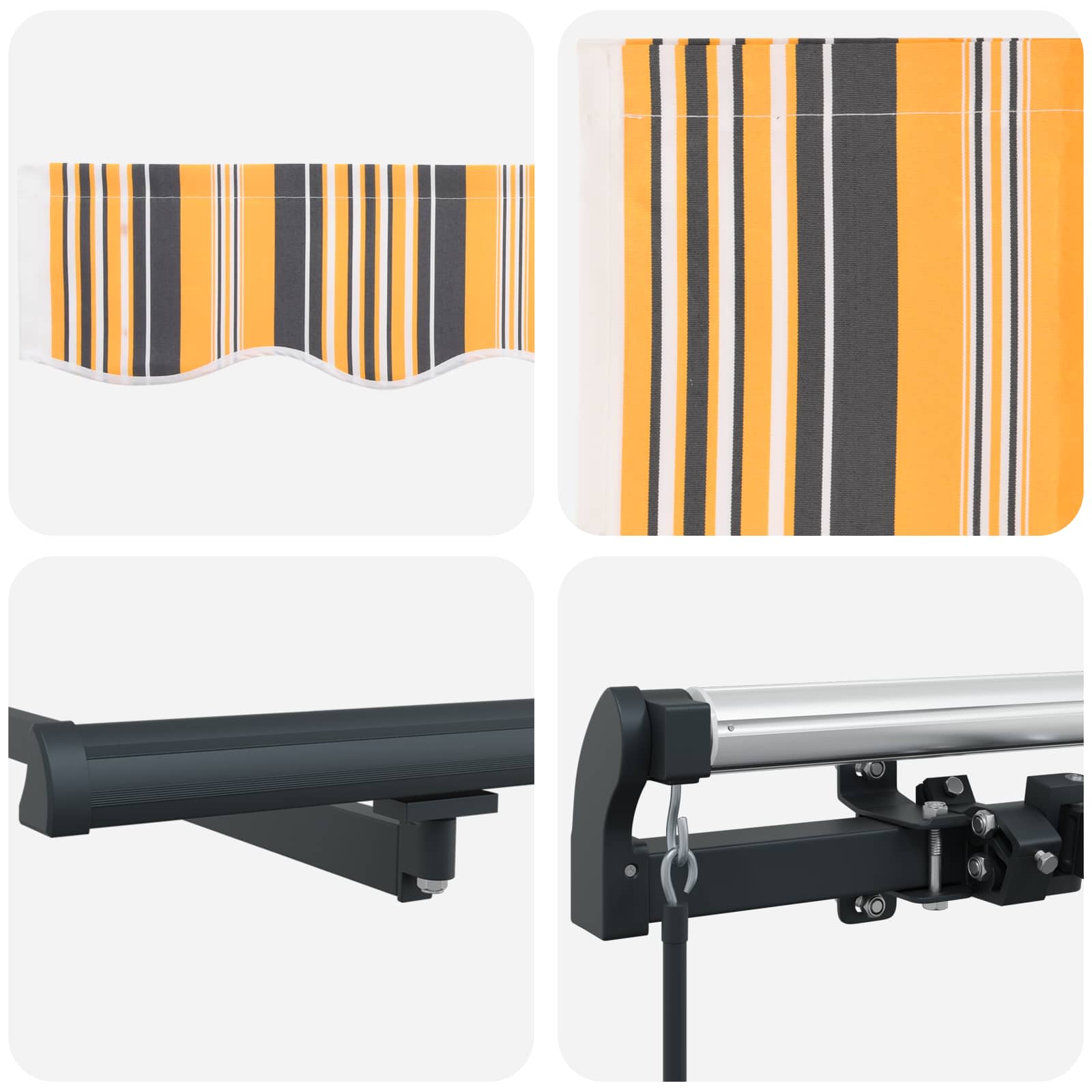 Povlačivi tende Šareni 300 x 250 cm Poliester i aluminij