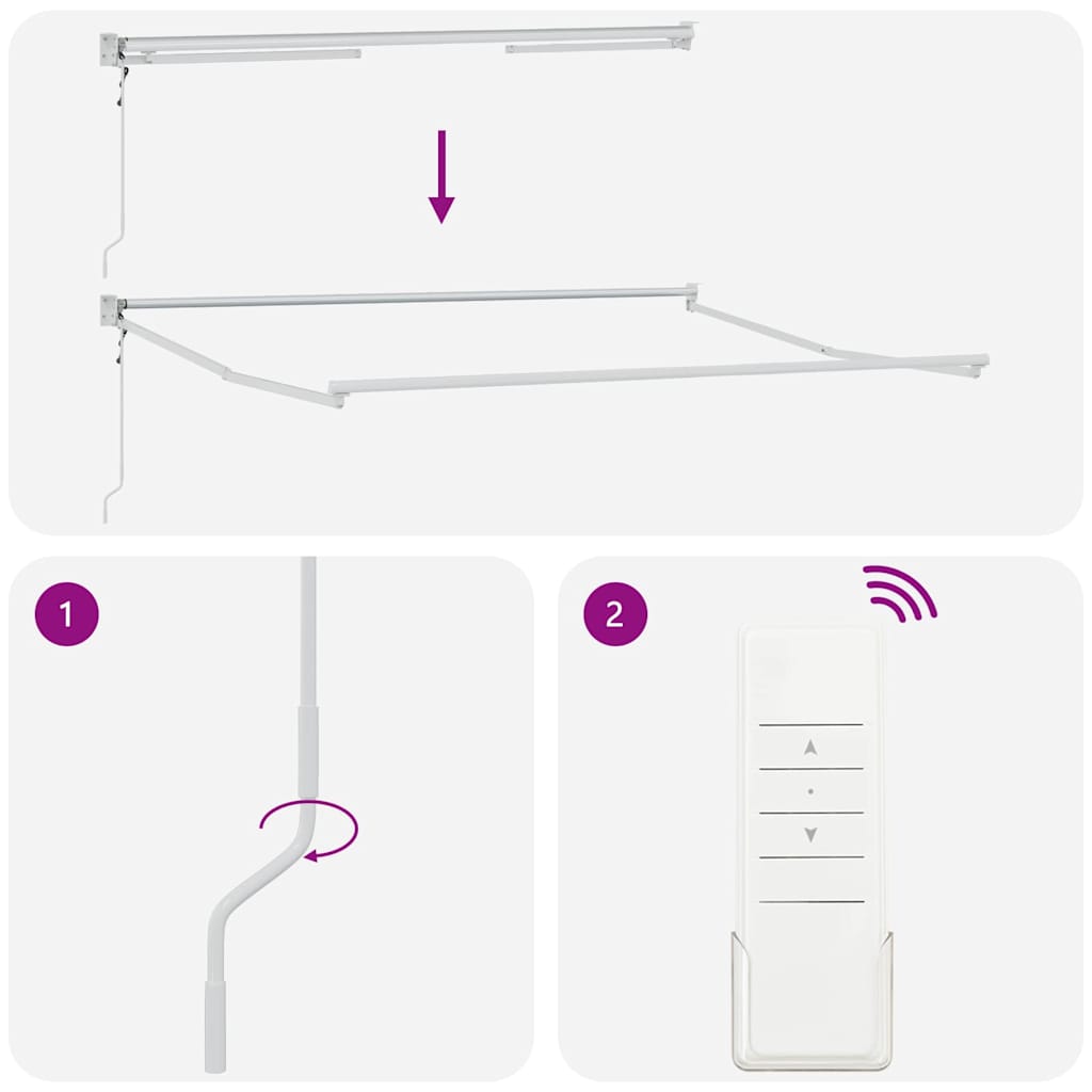 Nadstrešnica Šareni 300 x 250 cm Poliester i metal