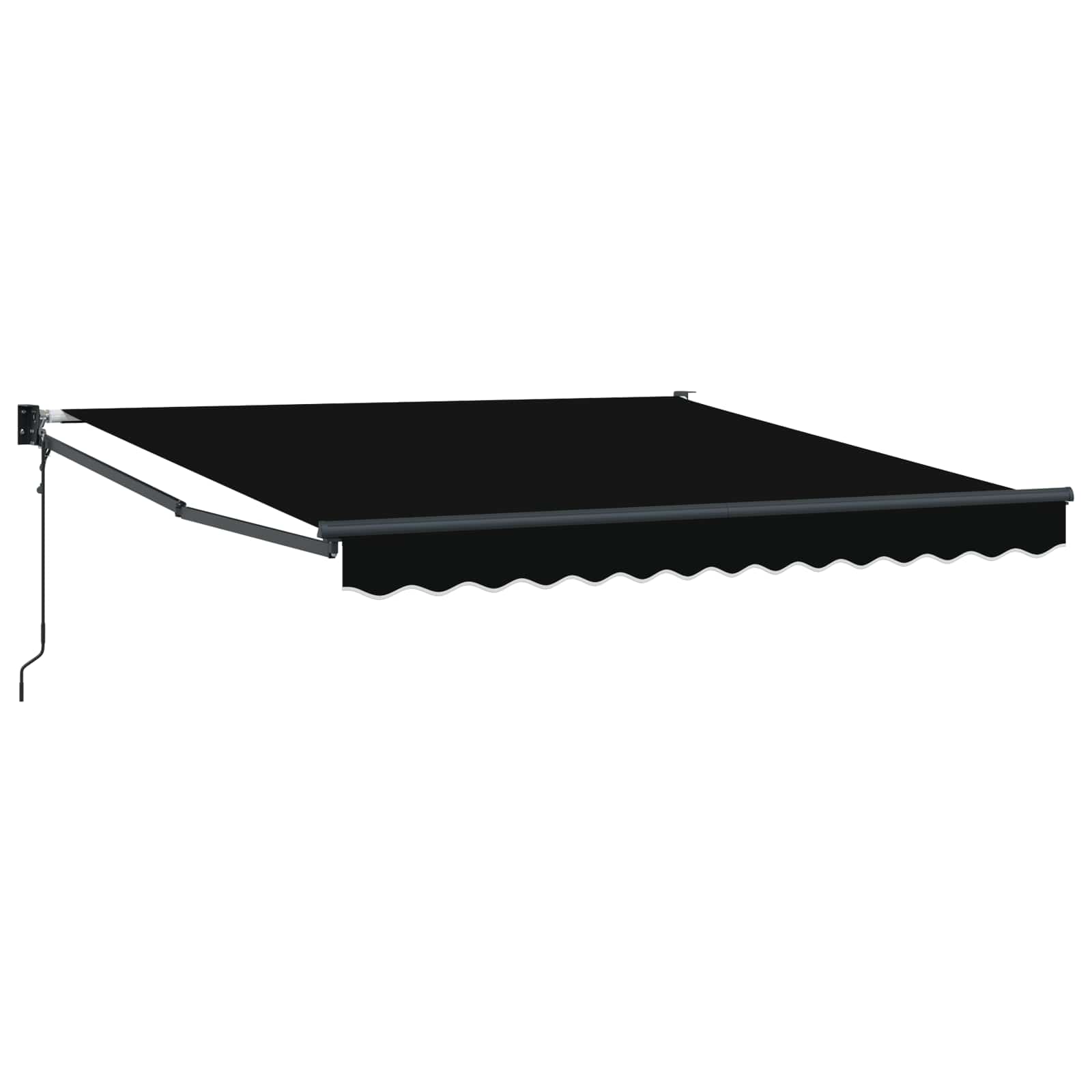 Nadstrešnica Crna 300 x 250 x 165 cm Poliester i metal