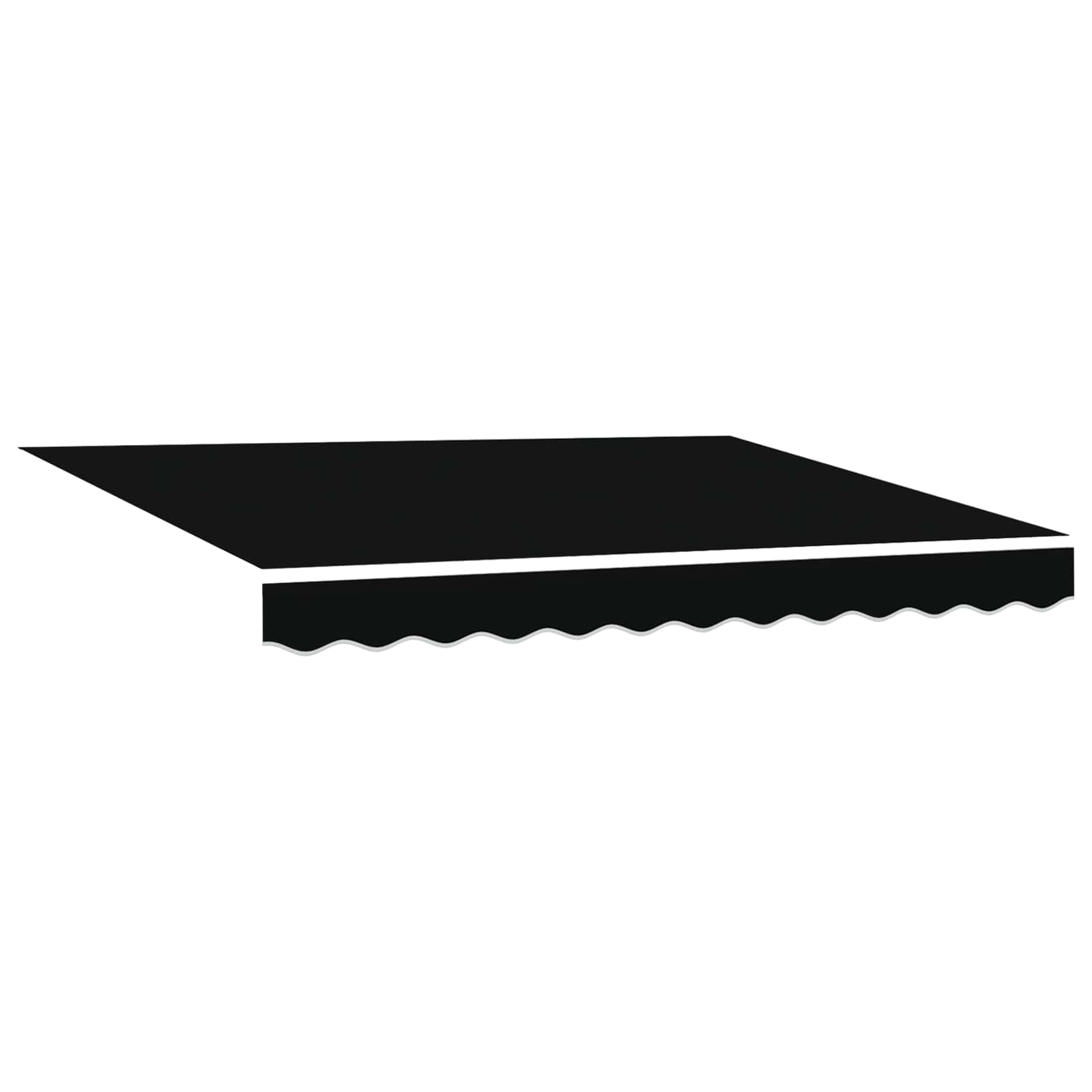 Povlačivi tende Crna 300 x 250 cm Platno i Aluminij