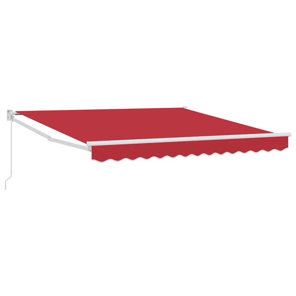 Skrovita tenda Crvena 300 x 250 cm Poliester i aluminij