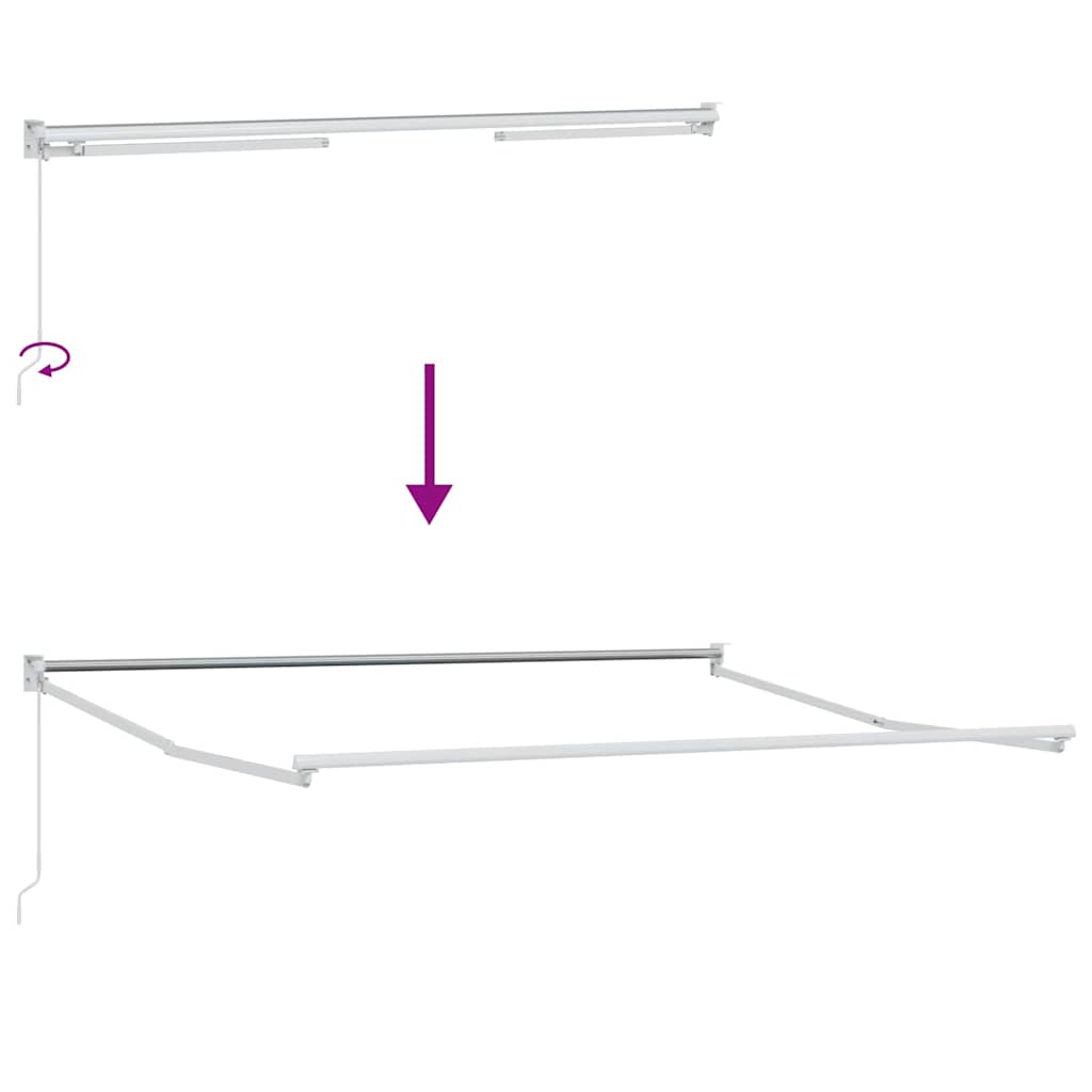 Skrovita tenda Crvena 300 x 250 cm Poliester i aluminij