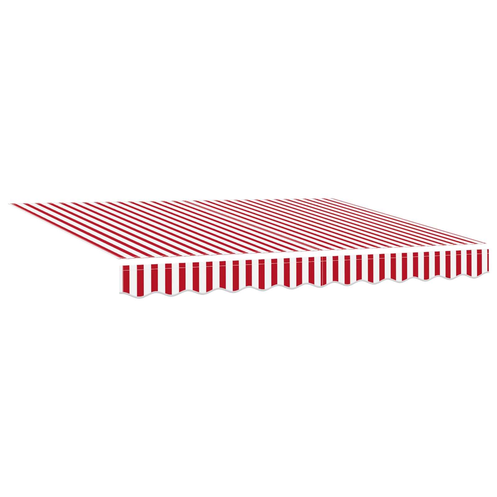 Nadstrešnica Crvena i bijela 350 x 250 cm Poliester i metal