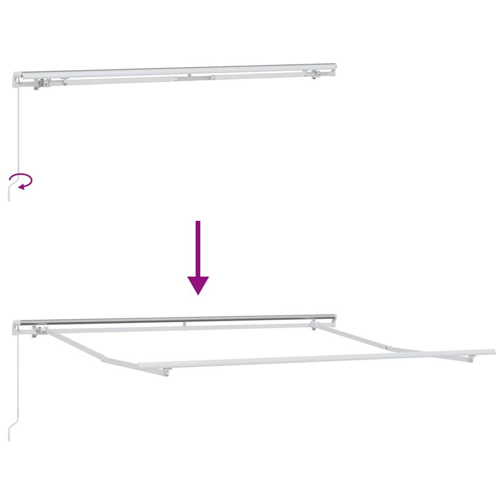 Povlačivi tende Šareni 350 x 250 cm Poliester i aluminij