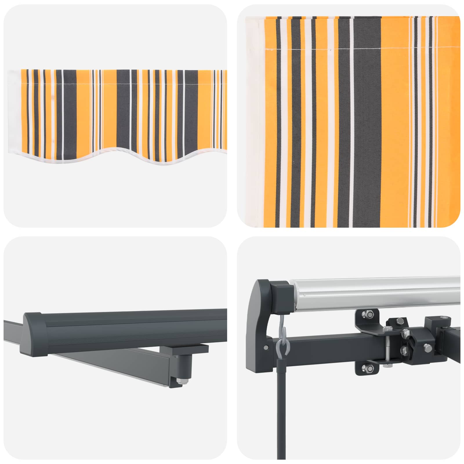Povlačivi tende Šareni 350 x 250 cm Tkanina i Aluminij