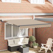 Nadstrešnica Bež 350 x 250 cm Poliester i metal