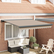 Povlačivi tende Bež 350 x 250 cm Platno i Aluminij