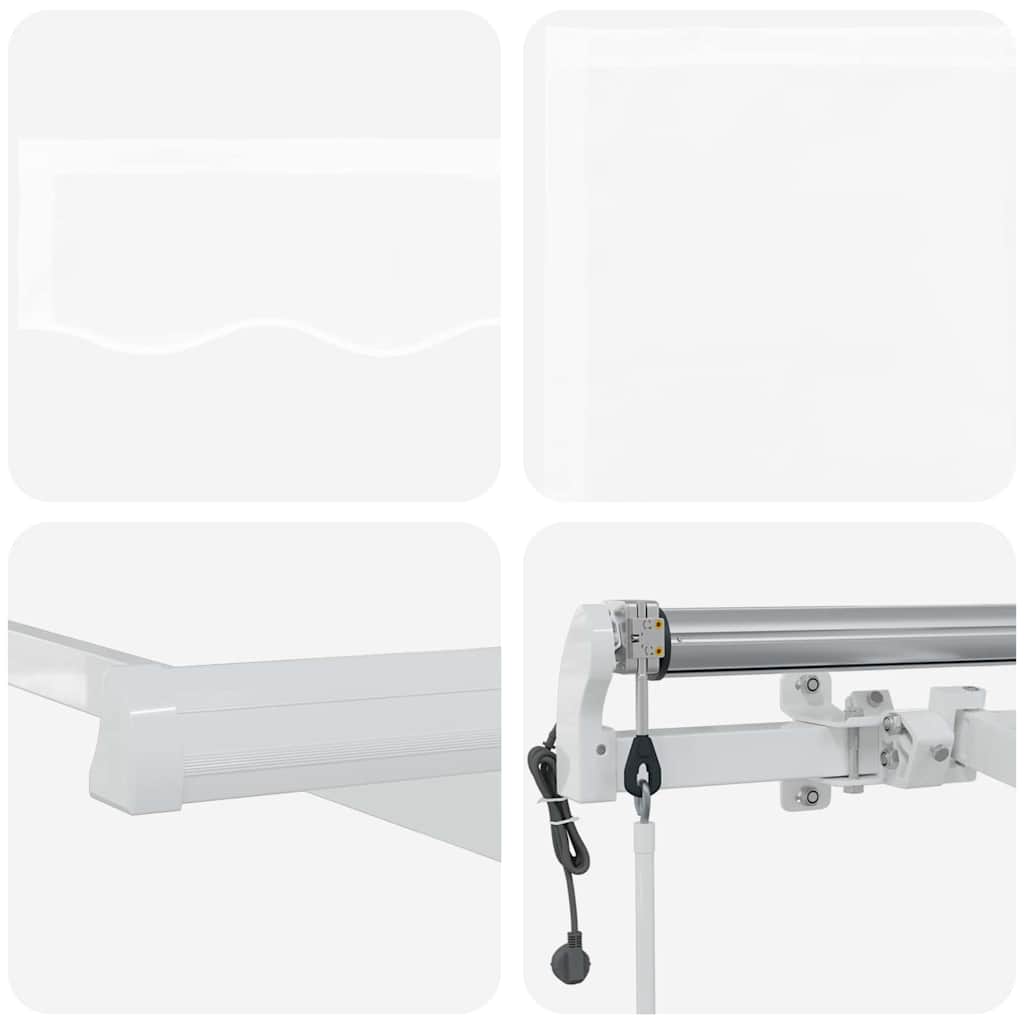 Povlačivi tende Bijela 350 x 250 cm Tkanina i Aluminij