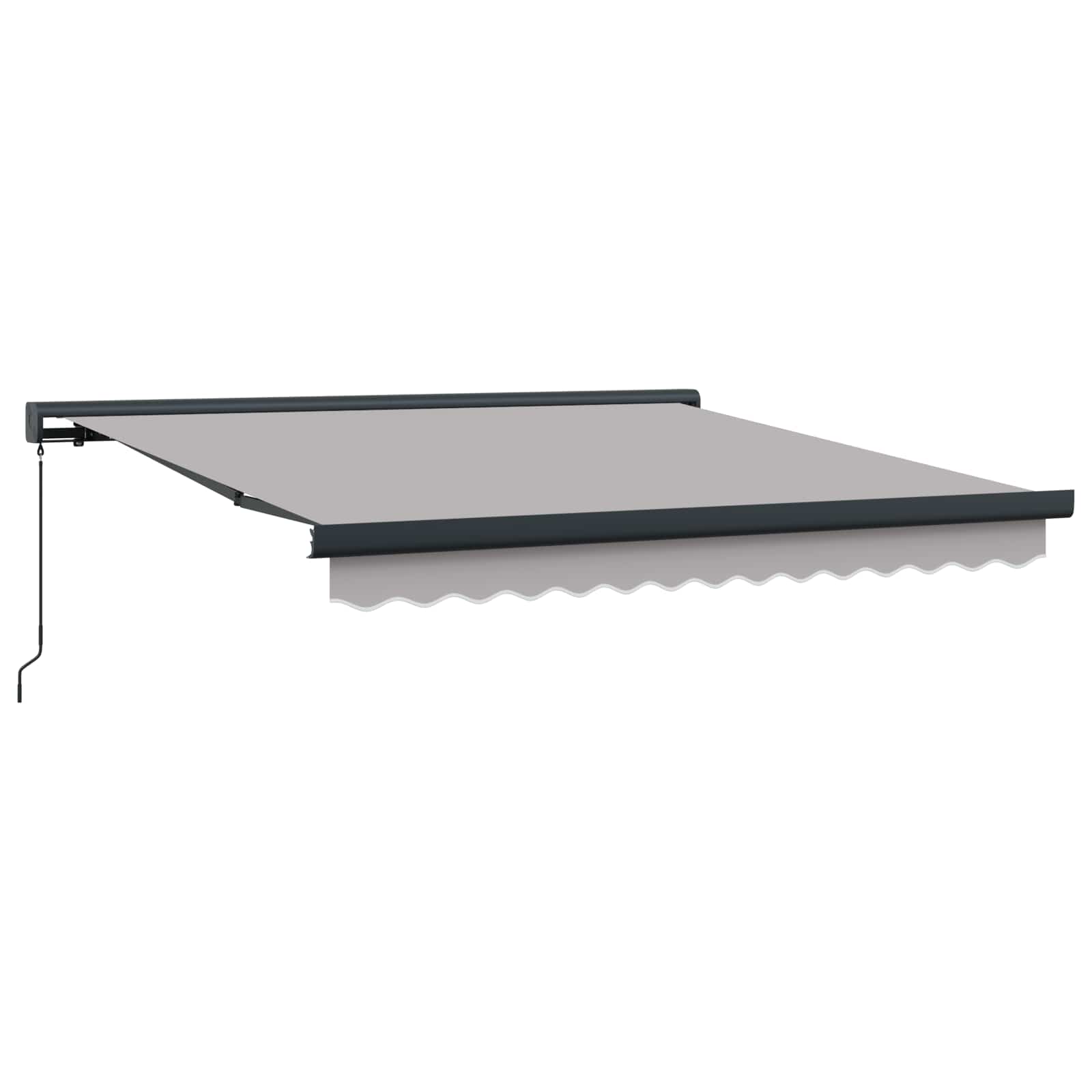 Povlačivi tende Svjetlosiva 350 x 250 cm Platno i Aluminij