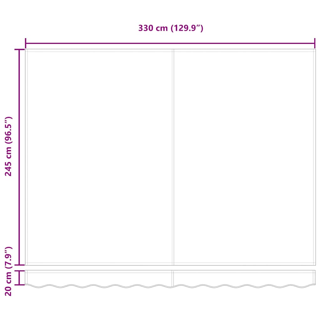 Povlačivi tende Crvena 350 x 250 cm 100% Poliester i Aluminij