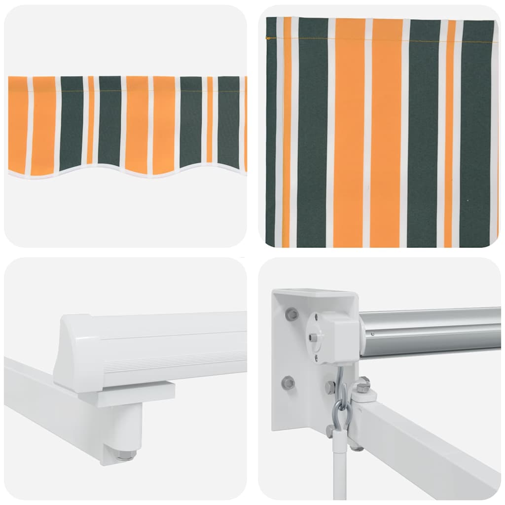 Povlačivi tende Zelena 350 x 250 cm 100% Poliester i Aluminij