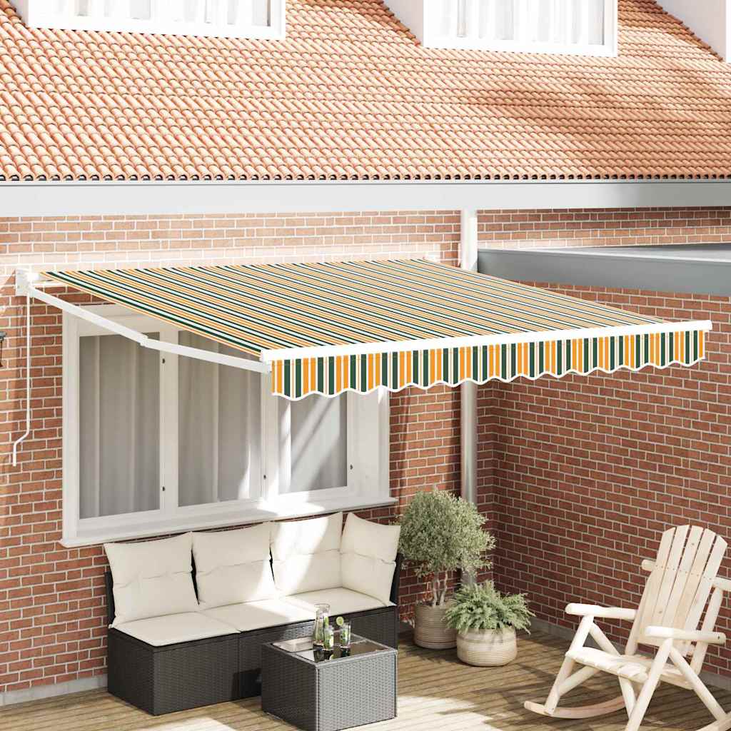 Povlačivi tende Zelena 350 x 250 cm 100% Poliester i Aluminij