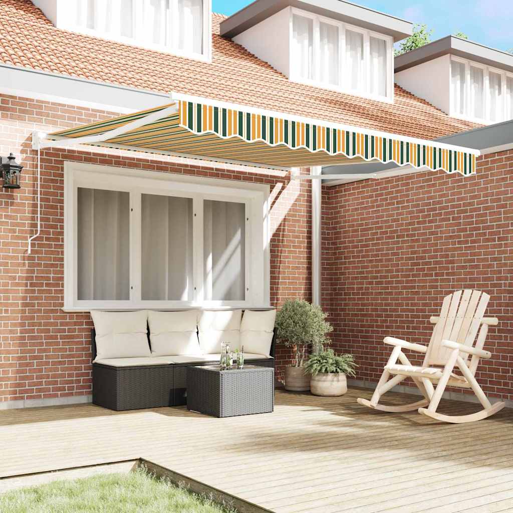 Povlačivi tende Zelena 350 x 250 cm 100% Poliester i Aluminij