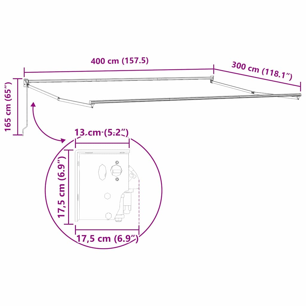 Povlačivi tende Žuta i narančasta 400 × 300 cm