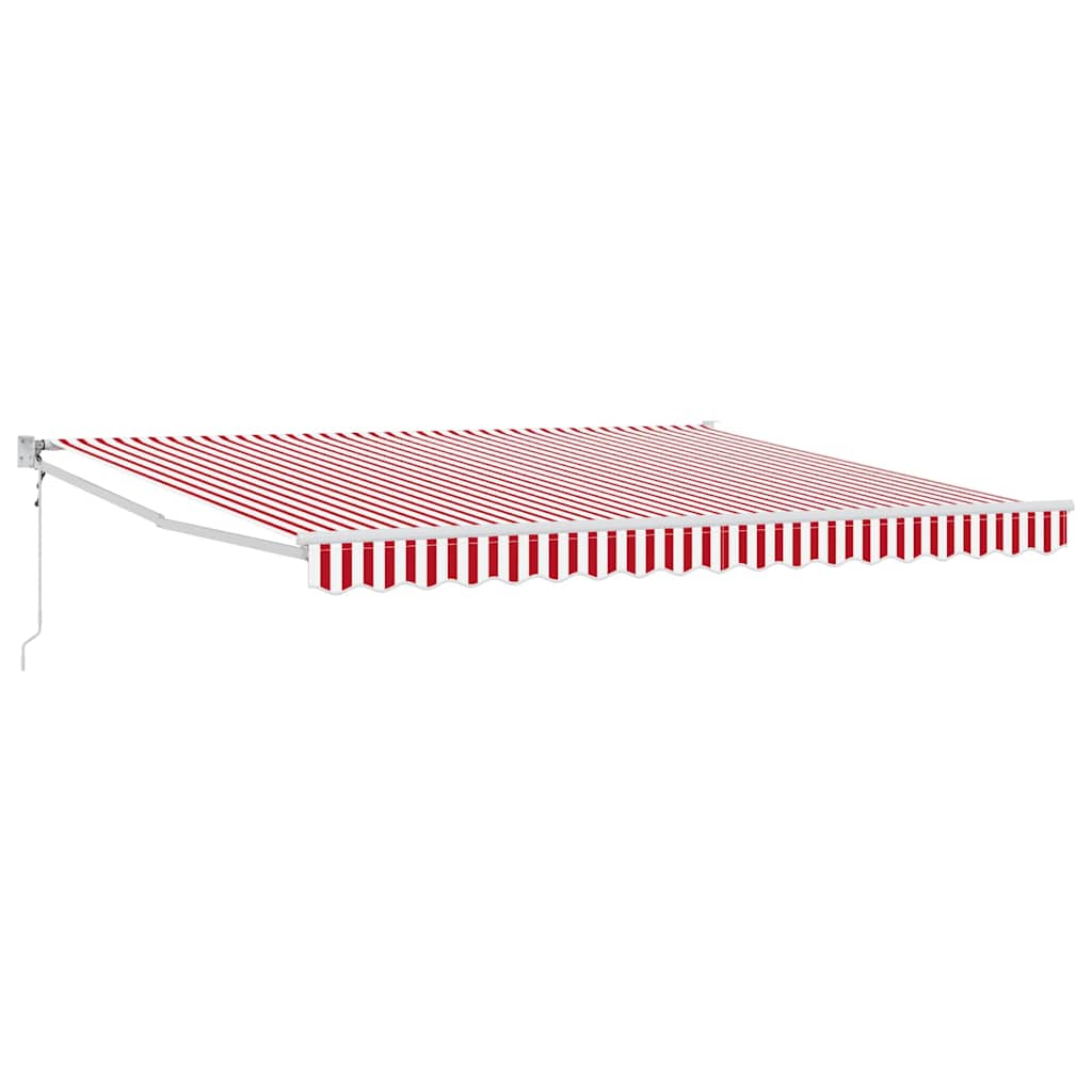 Nadstrešnica Crvena i bijela 400 × 300 cm Poliester i metal