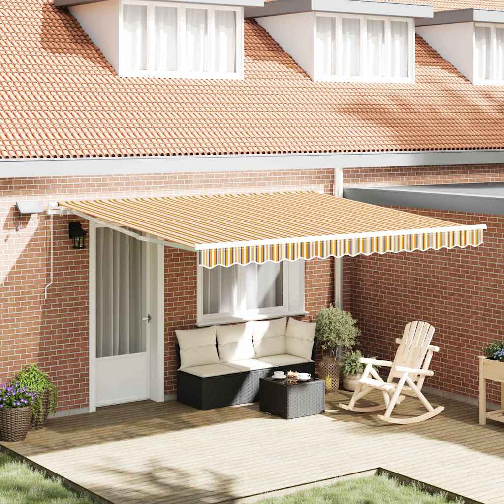 Povlačivi tende Šareni 400 × 300 cm Tkanina i Aluminij