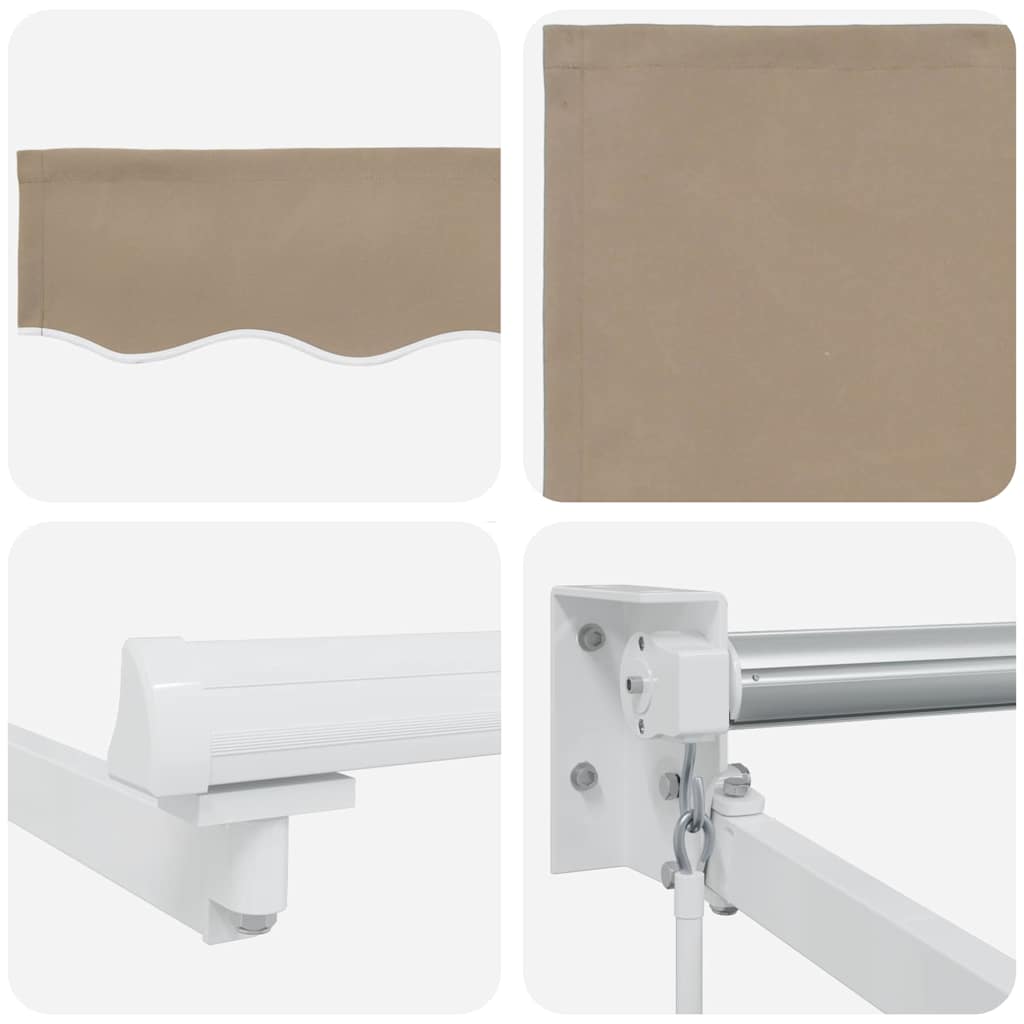 Povlačivi tende Bež 400 × 300 cm 100% Poliester i Aluminij