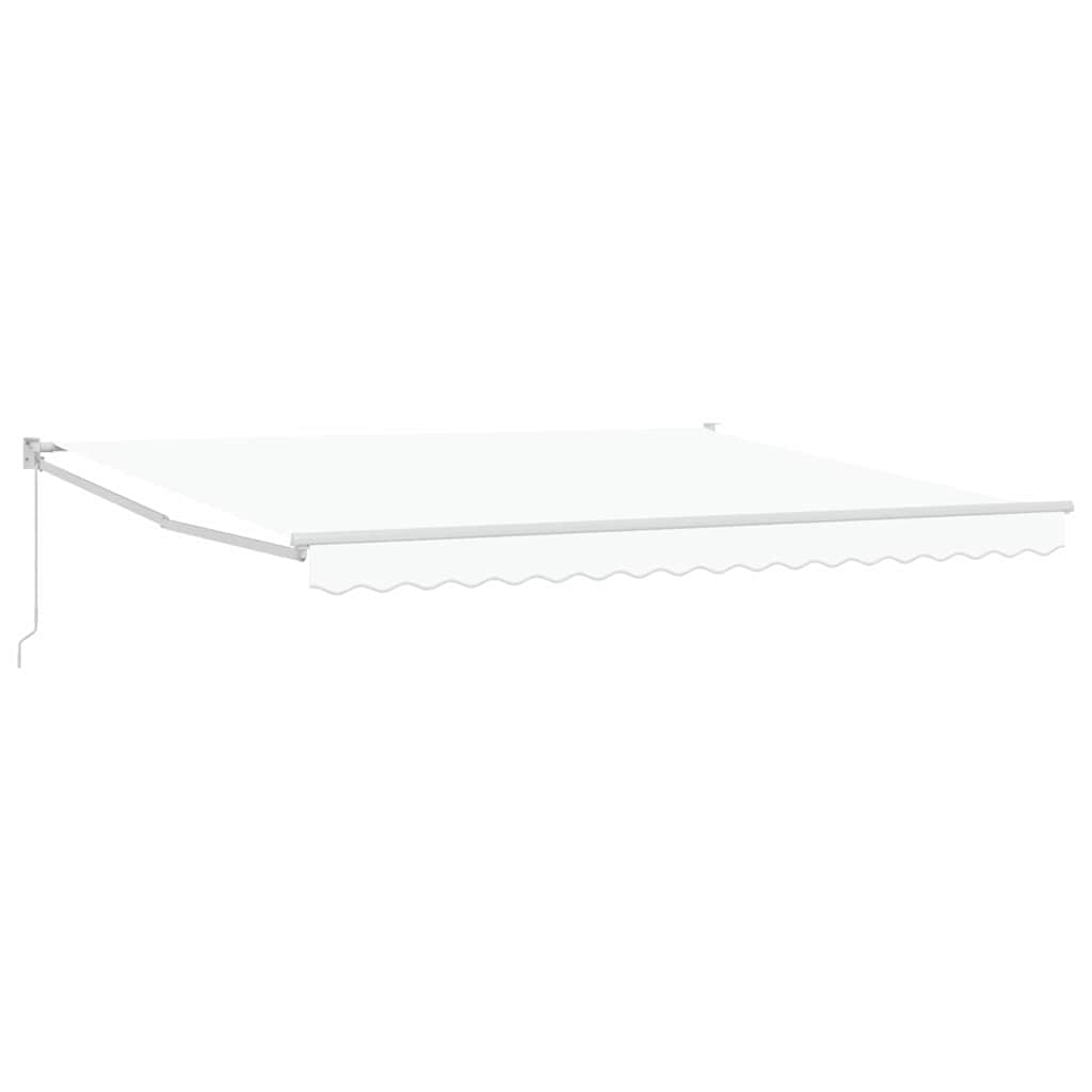 Povlačivi tende Bijela 400 × 300 cm 100% Poliester i Aluminij