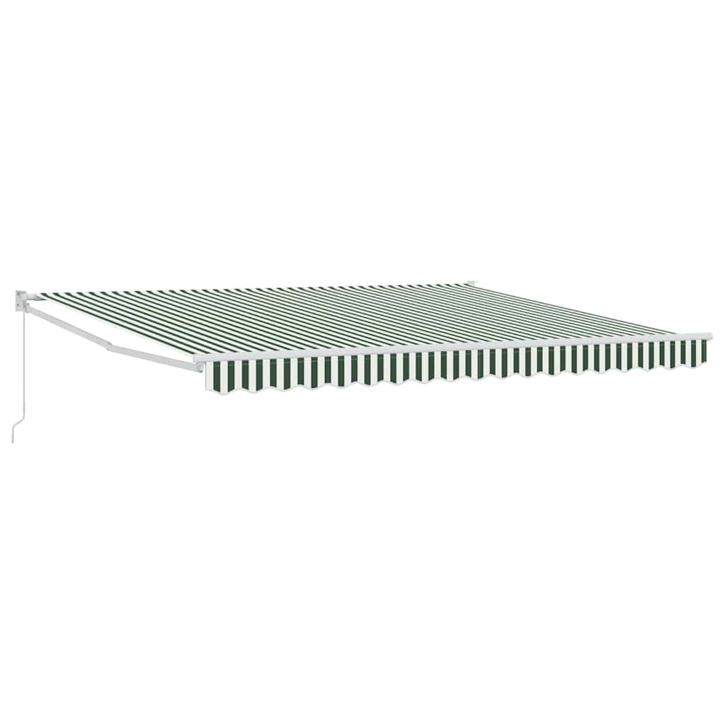 Povlačivi tende Zelena i bijela 400 × 300 cm