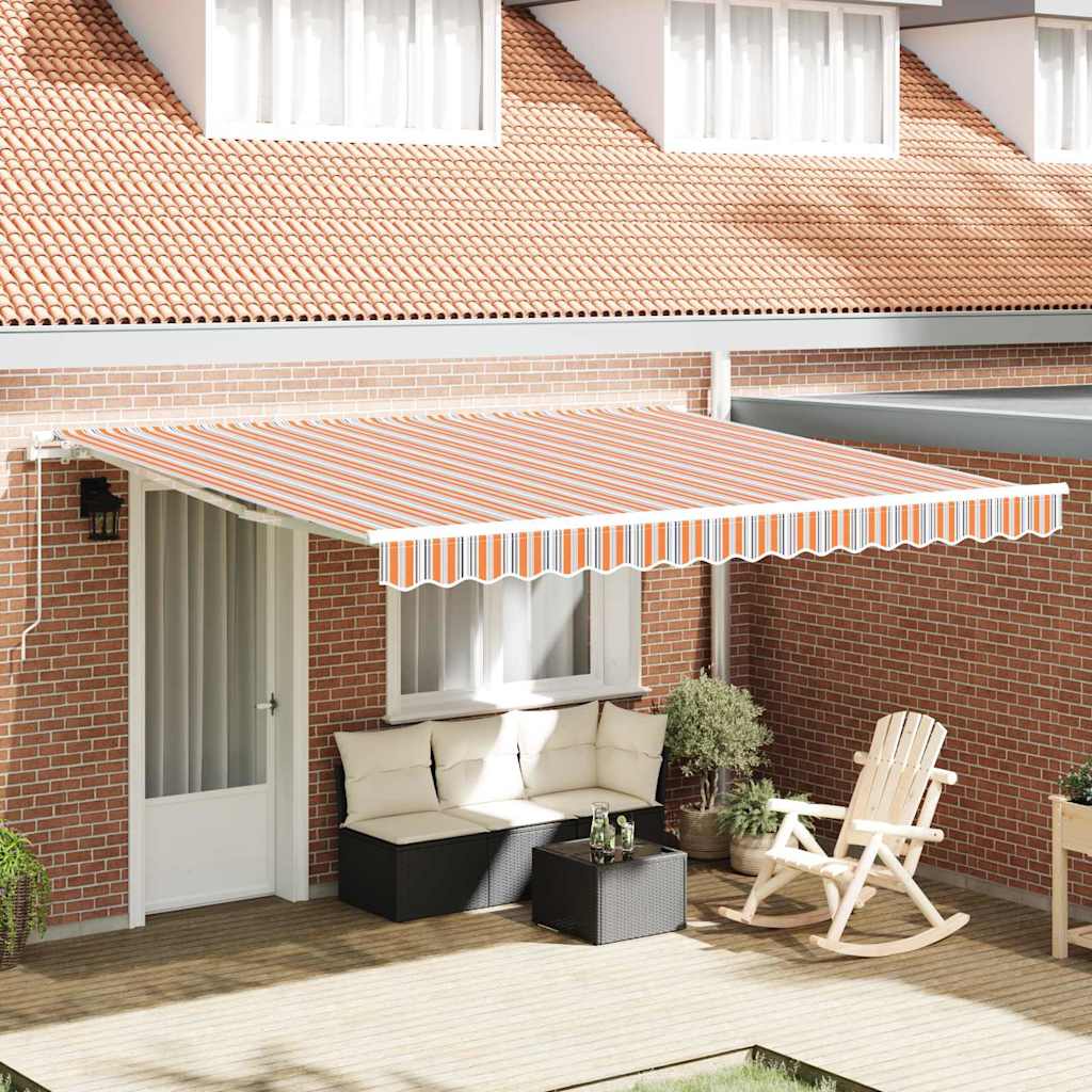 Povlačivi tende Šareni 400 × 350 cm Poliester i aluminij