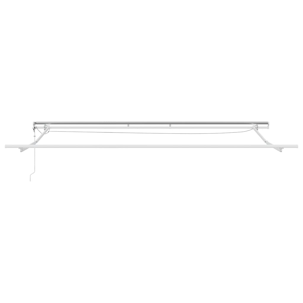 Skrovita tenda Crna 400 × 350 cm Poliester i metal
