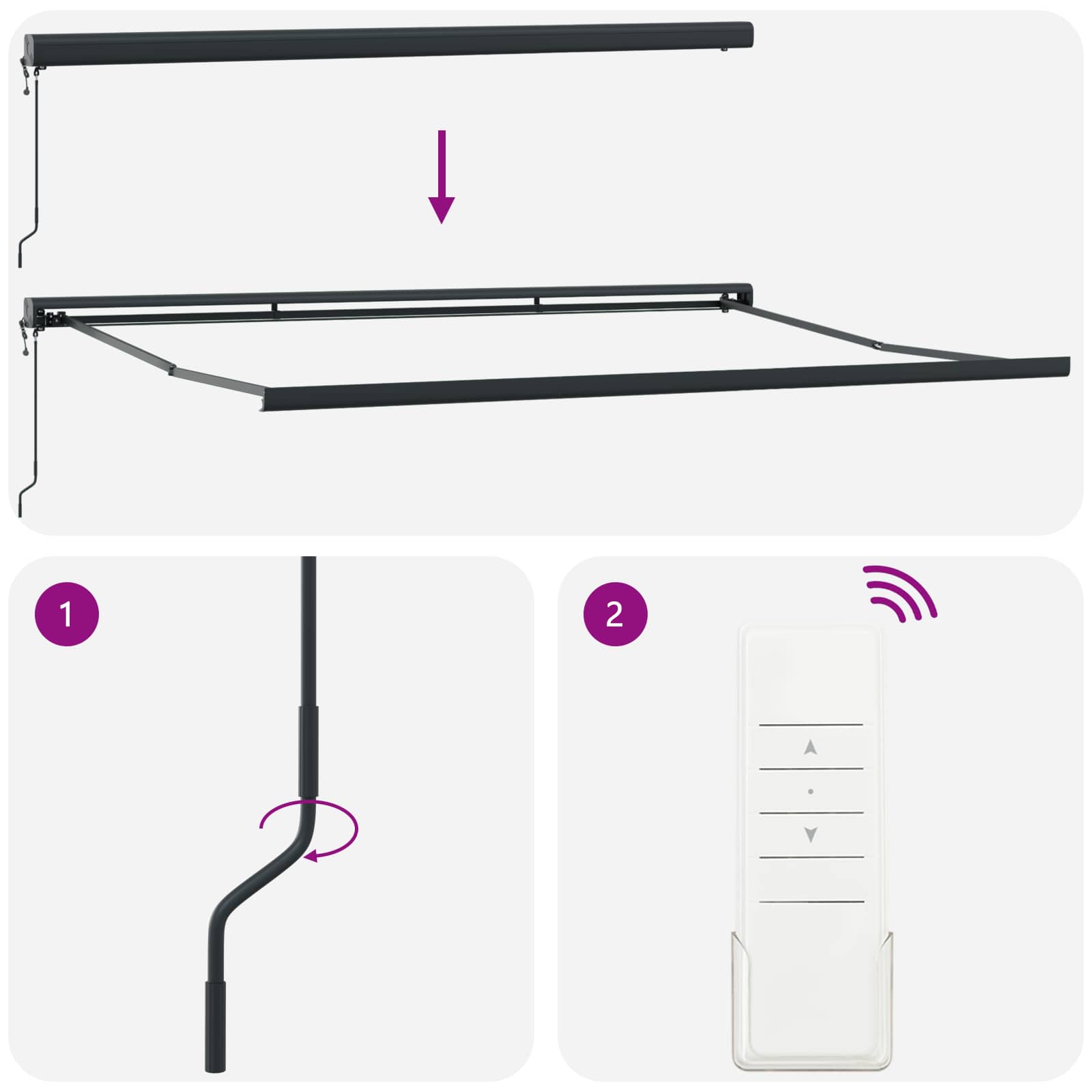 Povlačivi tende Narančasta i smeđa 450 x 300 x 165 cm