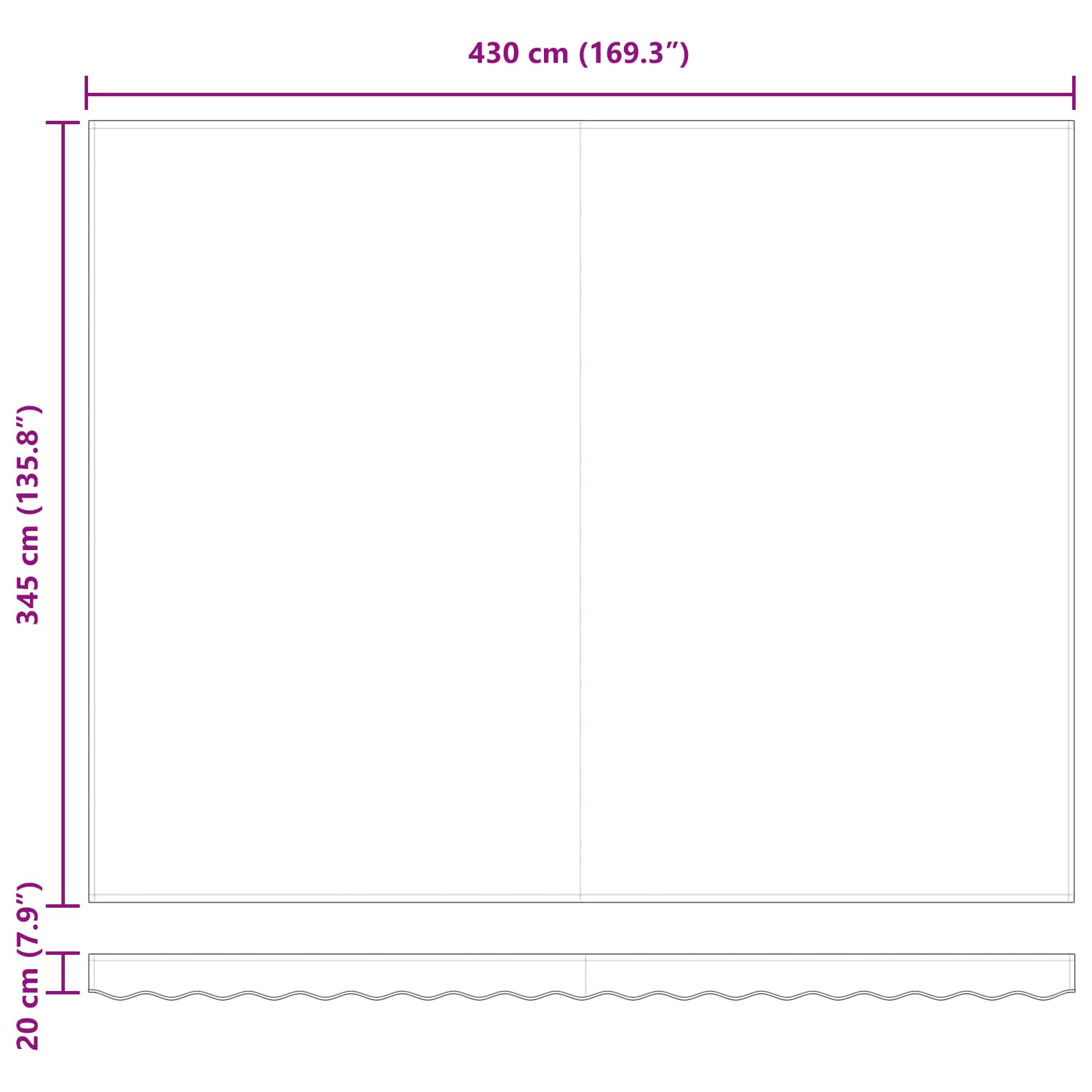 Povlačivi tende narančasta i smeđa 450 × 350 cm