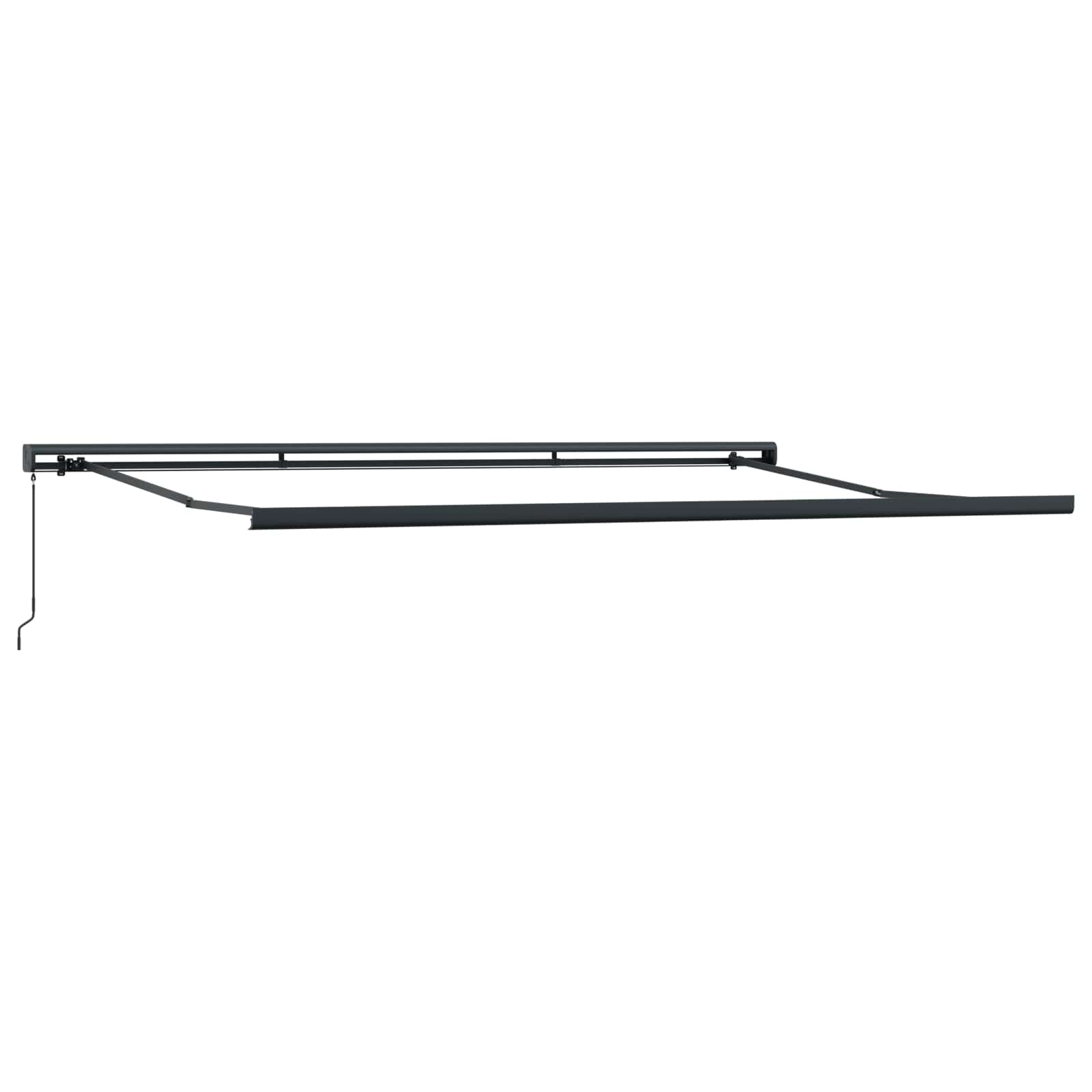 Povlačivi tende Crvena i Crna 500 × 300 cm Platno i Aluminij