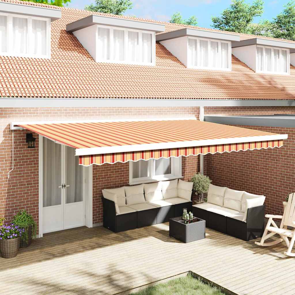 Povlačivi tende Žuta i narančasta 500 × 300 cm